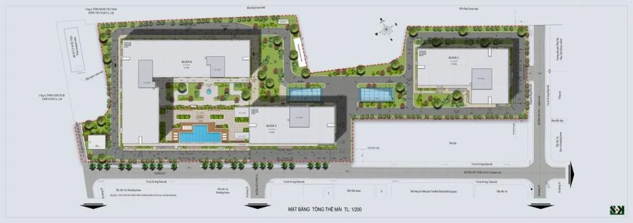 Mặt bằng tầng mái nhà ở xã hội Phúc Đạt Tân Uyên