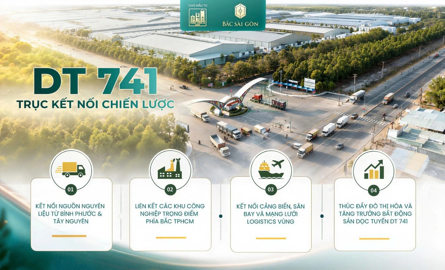 Tuyến đường DT 741 - trục kết nối chiến lược